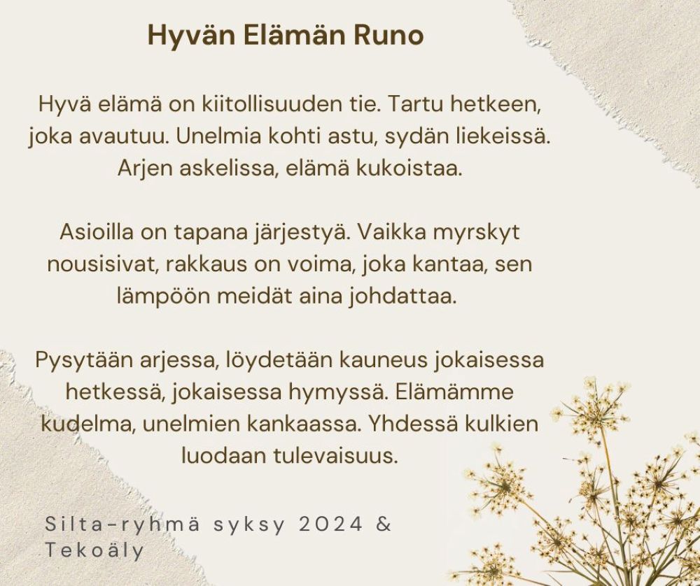 Hyvän Elämän Runo